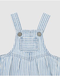 Fox & Finch - Winter Vacay Stripe Denim Overalls