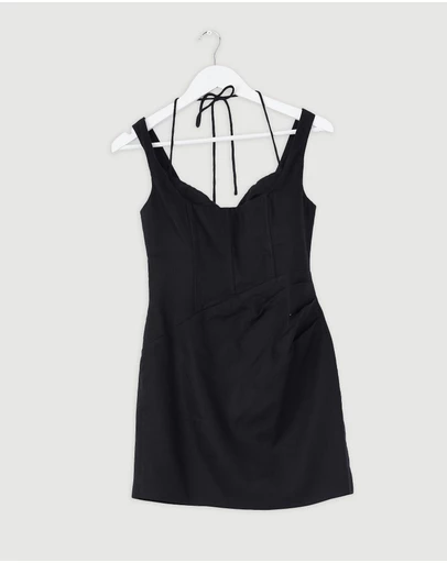 Revibe - Repaired Shona Joy Kasbah Bustier Draped Mini Dress - AU 6