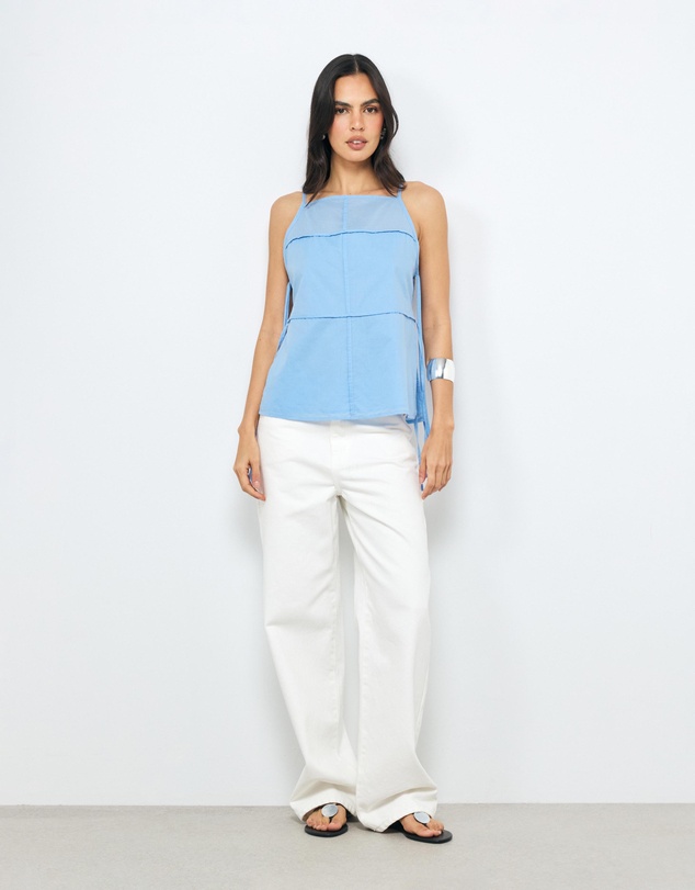 AERE - Grace Panel Tie Side Top