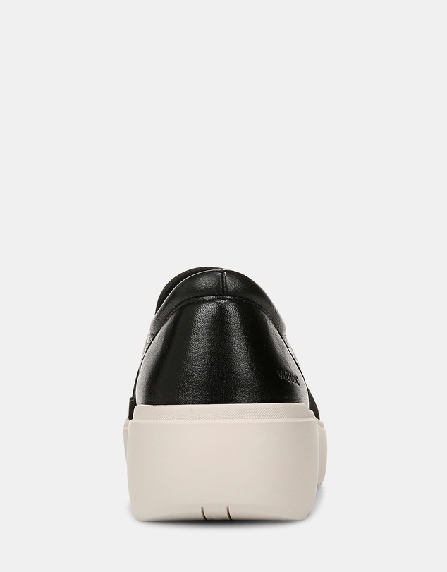 Vionic - Kearny Platform Slip-On Casual Sneaker - Black Leather