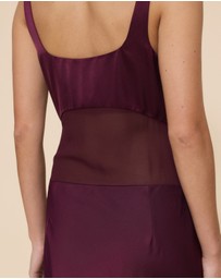CHANCERY - Gracie Curved Sheer Panel Maxi Dress