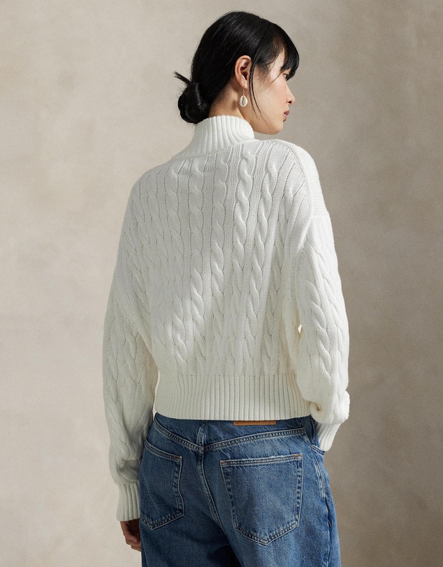 Polo Ralph Lauren - Cable-Knit Cotton Quarter-Zip Sweater