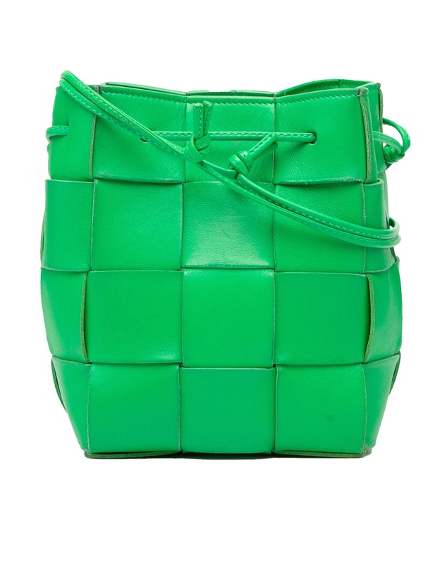 Pre-Loved by Azura Reborn - Pre-Loved Small Nappa Maxi Intrecciato Cassette Bucket Bag
