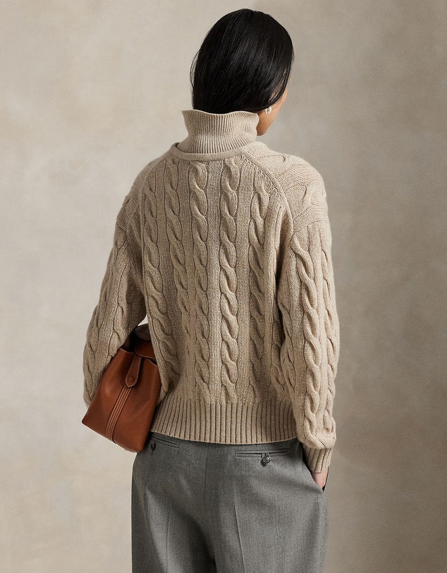 Polo Ralph Lauren - Cable Wool-Cashmere Polo-Collar Sweater