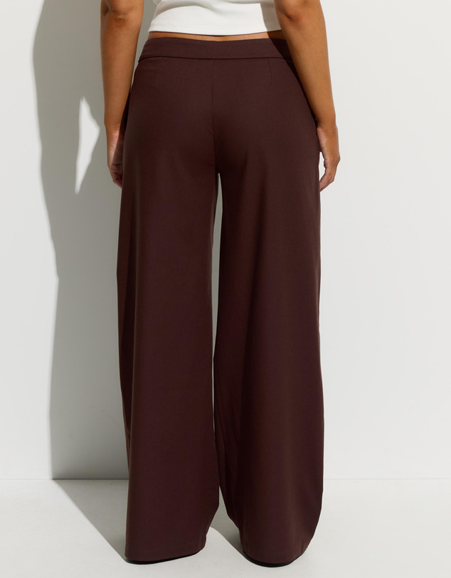 Dazie - Emmet Foldover Waistband Linen Blend Pants