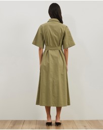 Atmos&Here - Amy Cotton Drill Midi Shirt Dress