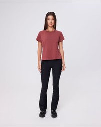 Upstate - Urban Box Tee - Washed Warm Cherry