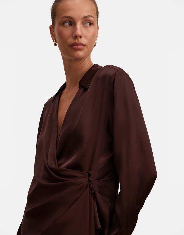Forever New - Maude Asymmetrical Drape Shirt