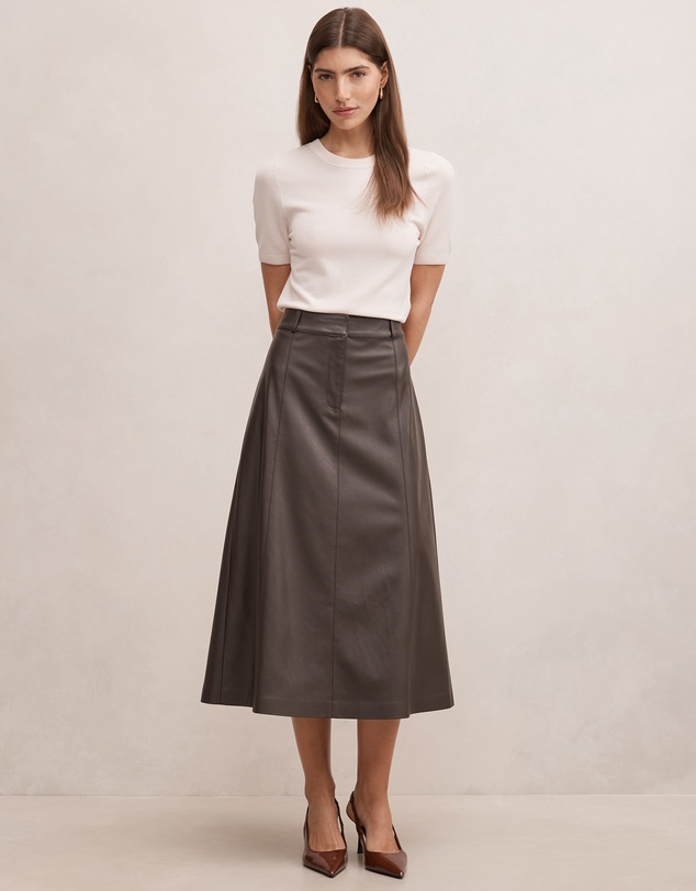 Forever New - Isla Vegan Leather Midi Skirt