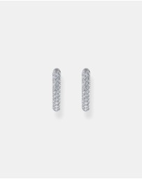 THOMAS SABO - Hoop earrings with white zirconia pave