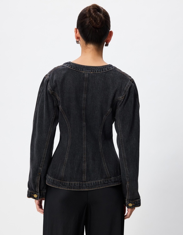 Tussah - Mae V-Neck Denim Jacket