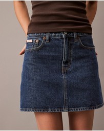 Calvin Klein Jeans - High Rise Denim Mini Skirt