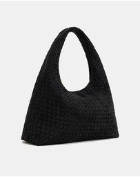 JW PEI - laura Faux Suede Woven Shoulder Bag