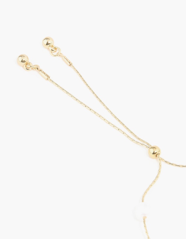 Lovisa - Gold Plated Freshwater Pearl Station Toggle Bracelet
