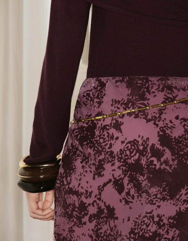 M.N.G - Long Jacquard Skirt