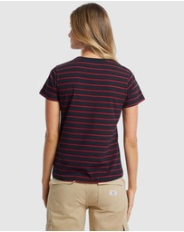 GUESS Jeans - GUESS JEANS Short Sleeve Crew Neck Striped Tee