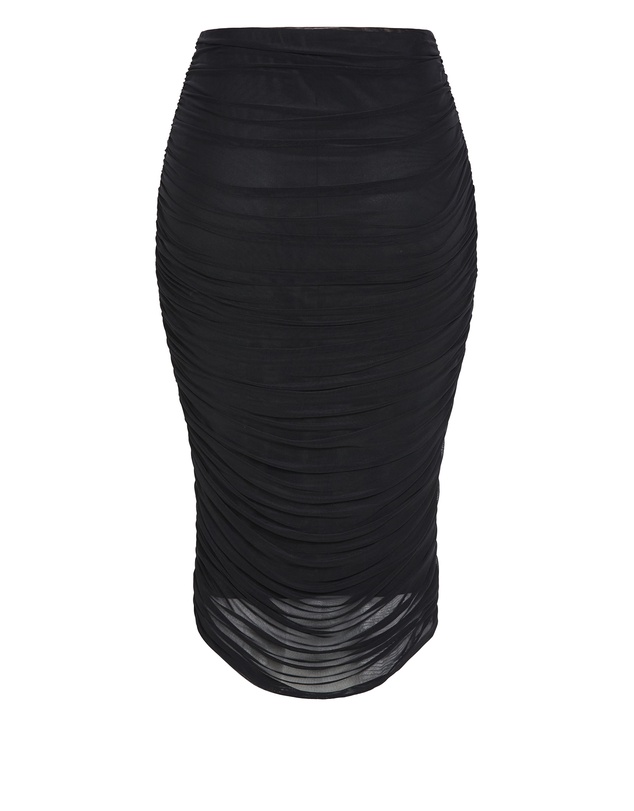 City Chic - Anastasia Ruched Midi Skirt
