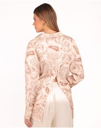 Petal & Pup - Rosalie Shirt - Brown Paisley