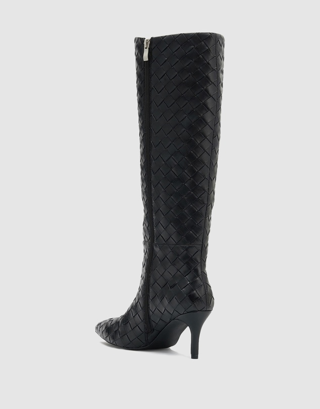Nakedvice - The Seren Black Crosshatch Boot