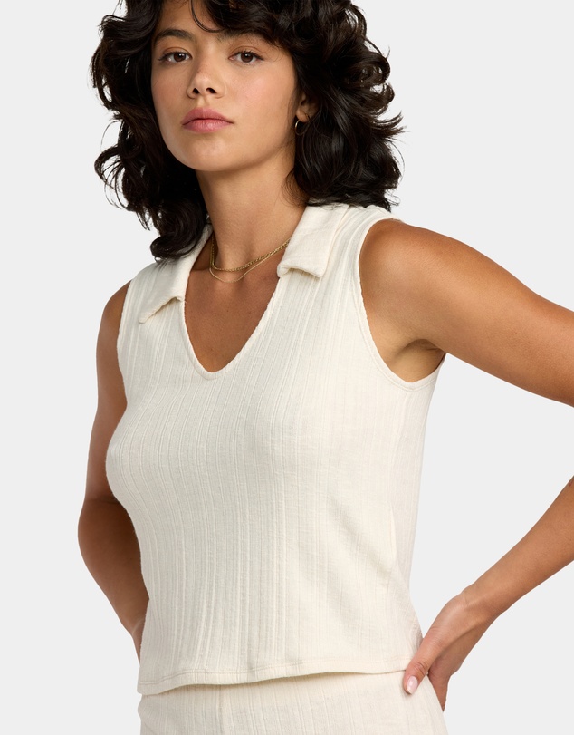 RVCA - Womens Ava Polo Tank Top