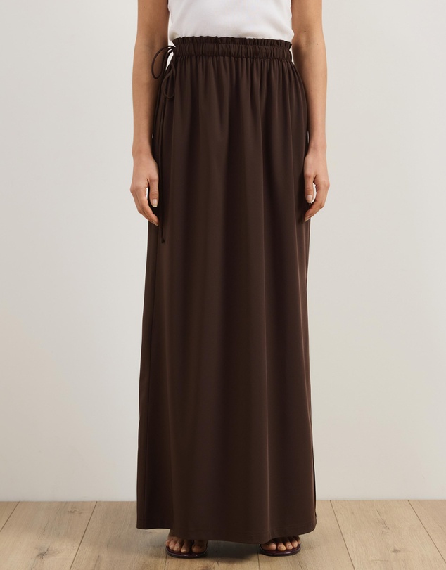 Atmos&Here - Rhea Drapey Maxi Skirt with Tie Detail at Waist