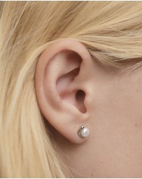 PDPAOLA - La Perla Mini Stud Silver Earrings