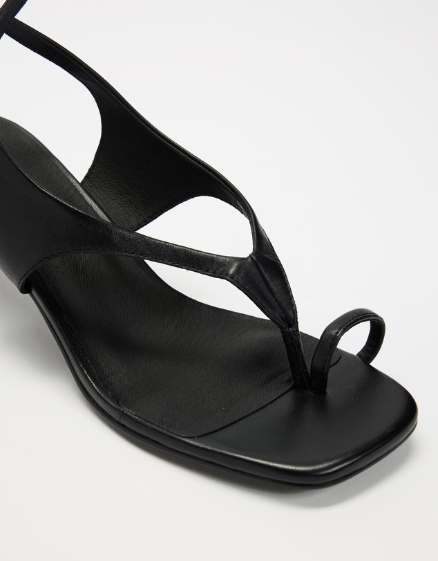 AERE - Zoe Leather Heeled Thong Sandals