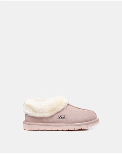 EVERAU - Australian Shepherd Ugg Homey Slipper Cow Leather Upper House Shoes
