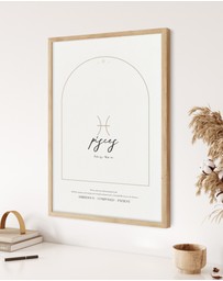 Olive et Oriel - Pisces Zodiac Art Print