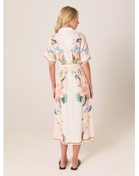 Fate + Becker - Solara Placement Print Shirt Dress