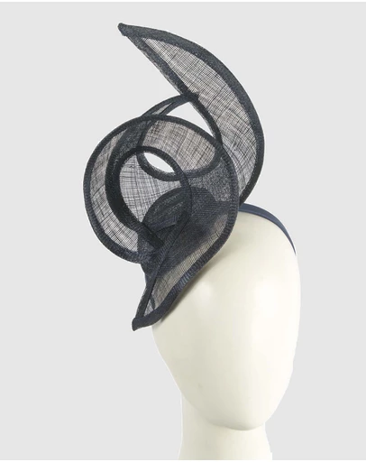 Max Alexander - Navy Sinamay Racing Fascinator