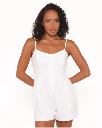 Petal & Pup - Reesa Playsuit - White Embroidery