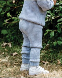 Kynd Baby - Organic Chunky Rib Knit Pant in Sky Blue