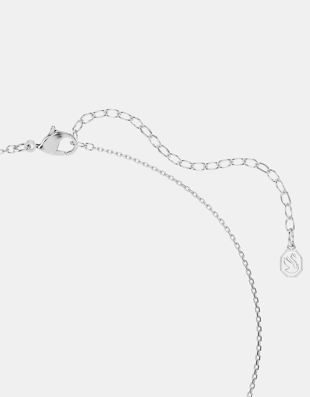 Swarovski - Symbolica pendant, Crystal pearl, Round cut, Pav, Horseshoe, White, Rhodium plated