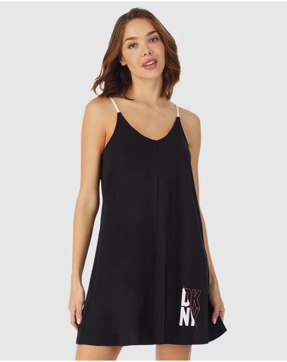 DKNY - Cotton & Viscose Jersey Short Chemise Nightgown