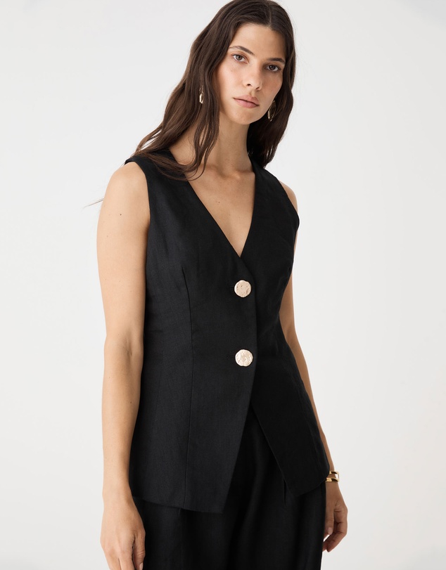 Forcast - Ami V-Neck Linen Vest