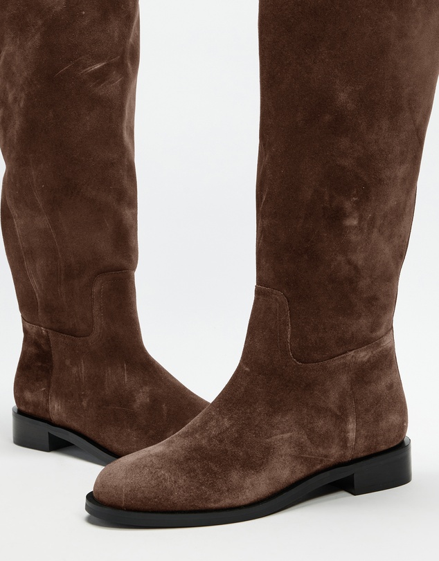 AERE - Knee High Suede Riding Boots