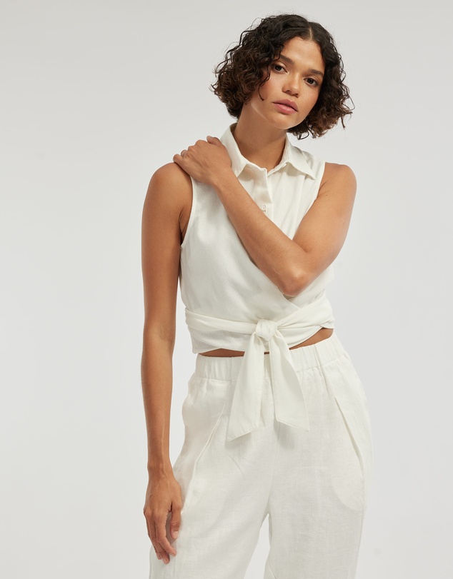 Amelius - Naomi Wrap Crop Shirt