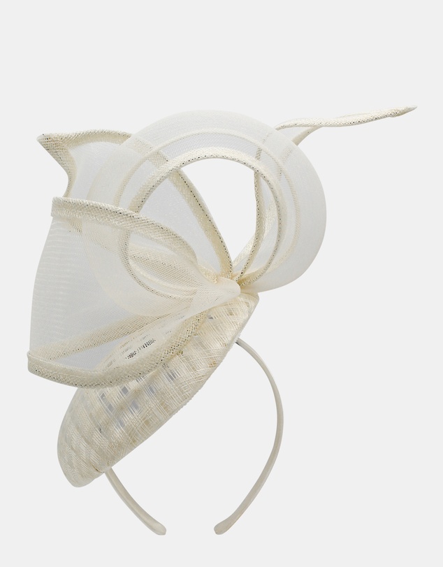 Morgan & Taylor - Pia Fascinator in Ivory White