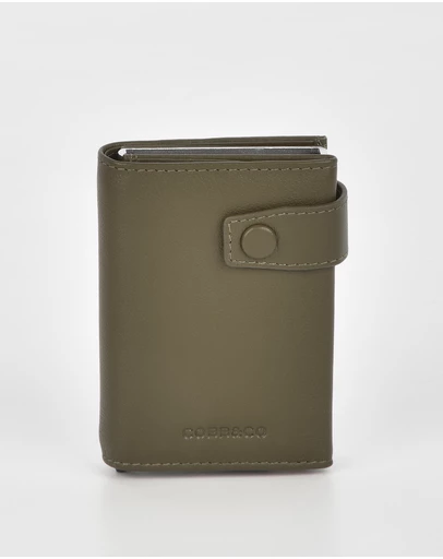 Cobb & Co - Healy Metal Chamber RFID Safe Leather Card Wallet