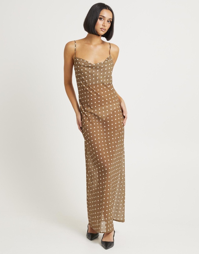 Alice In The Eve - Paris Polka Dot Sheer Maxi
