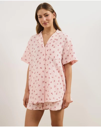 Atmos&Here - Mae Short Sleeve Shirt & Shorts PJ Set