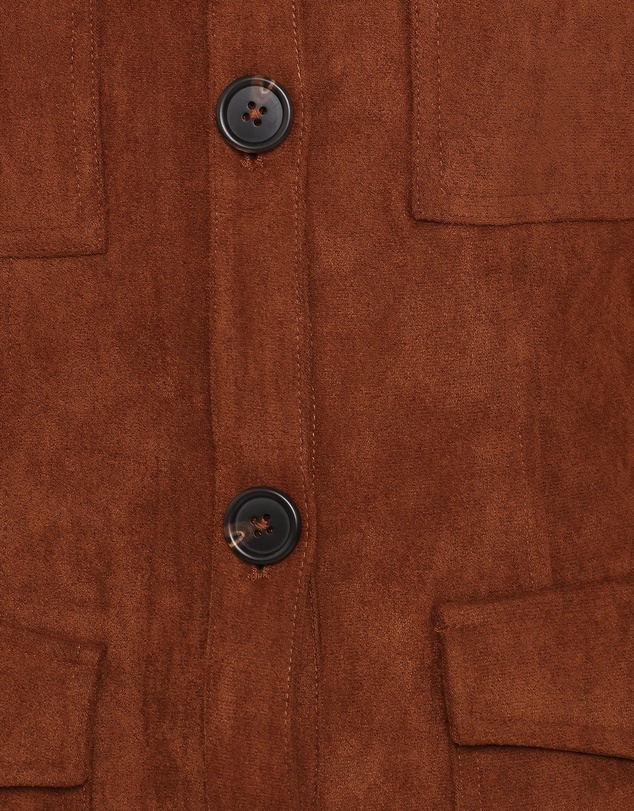Petal & Pup - Mahlee Faux Suede Shacket - Copper Tan
