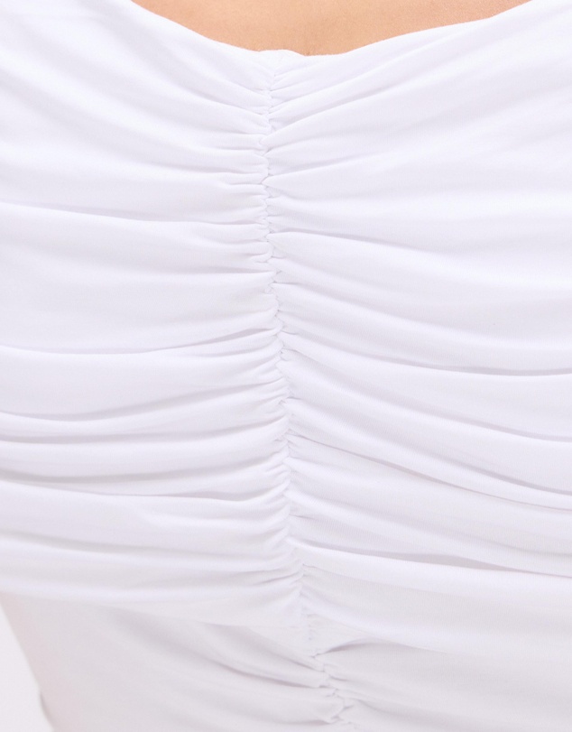 Minima Esenciales - Saffron Jersey Ruched Top