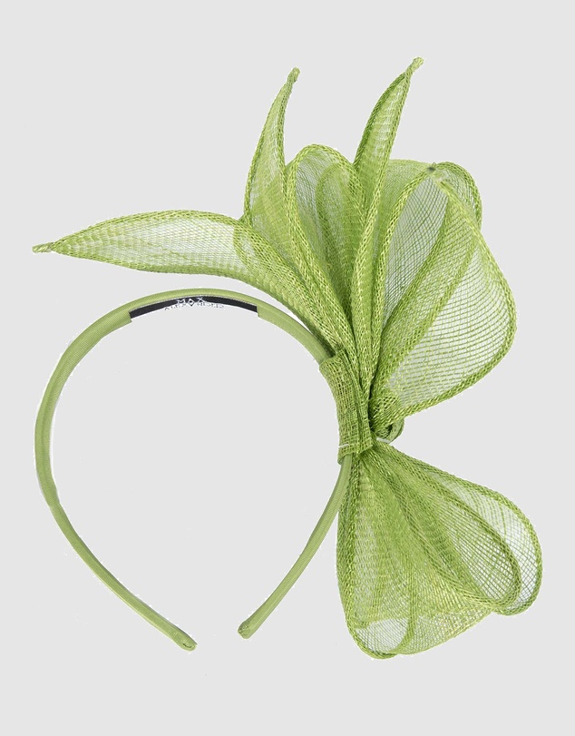 Max Alexander - Green Sinamay Bow Fascinator