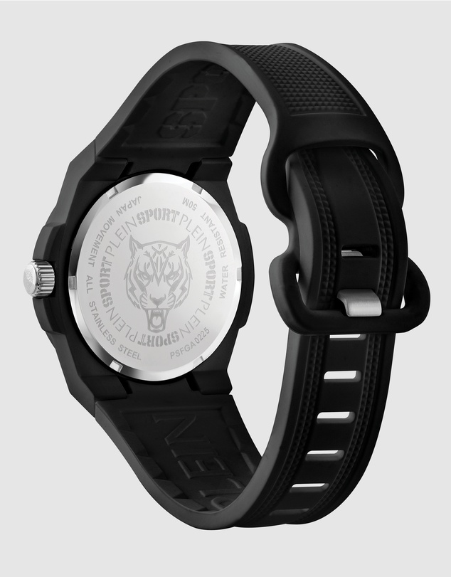 Plein Sport - Plein Laserstrike 42mm Black Dial and Black Silicone Strap