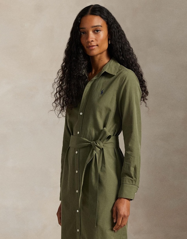 Polo Ralph Lauren - Cotton-Linen Belted Shirt Dress