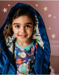 Fleur Harris - Cosy Robe in Navy