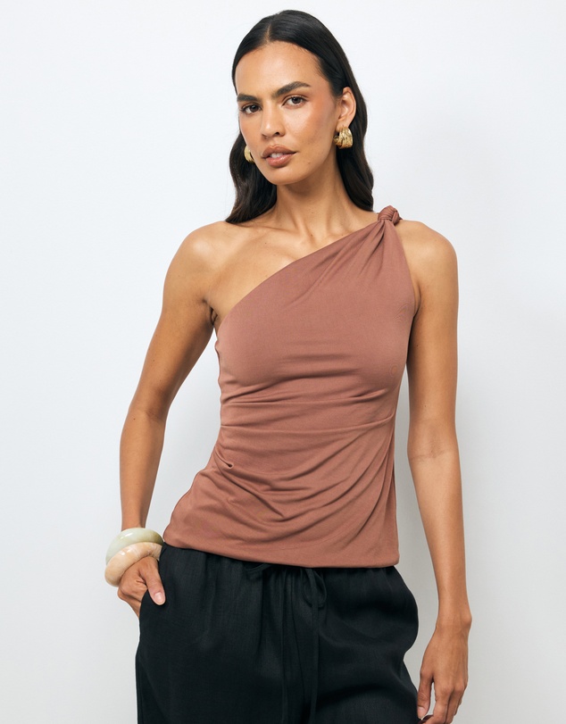 AERE - Manon One Shoulder Top