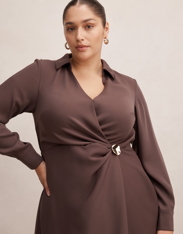 Forever New Curve - Francesca Curve Shirt Midi Dress